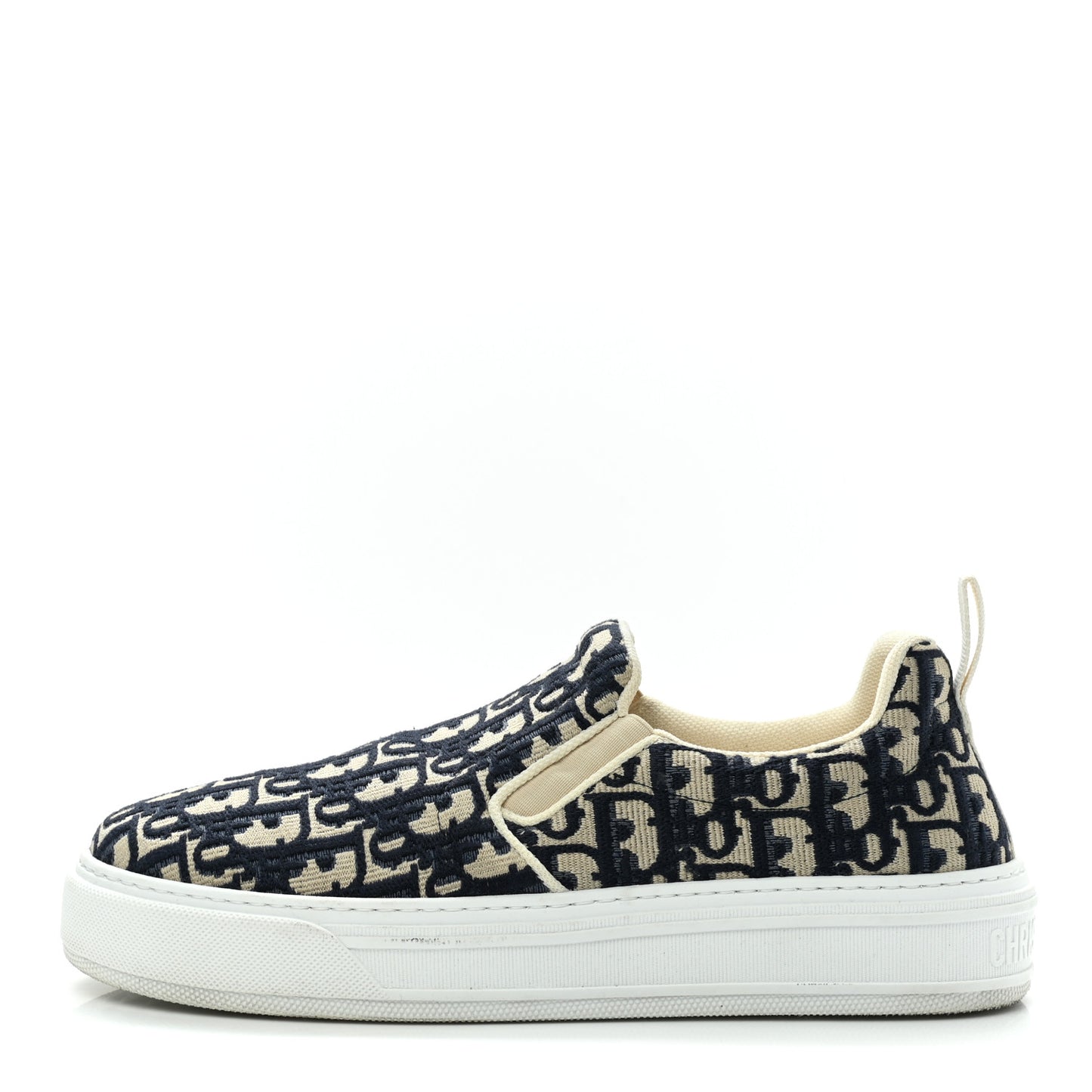 Canvas Oblique Embroidered Womens Solar Slip On Sneakers 41 Deep Blue