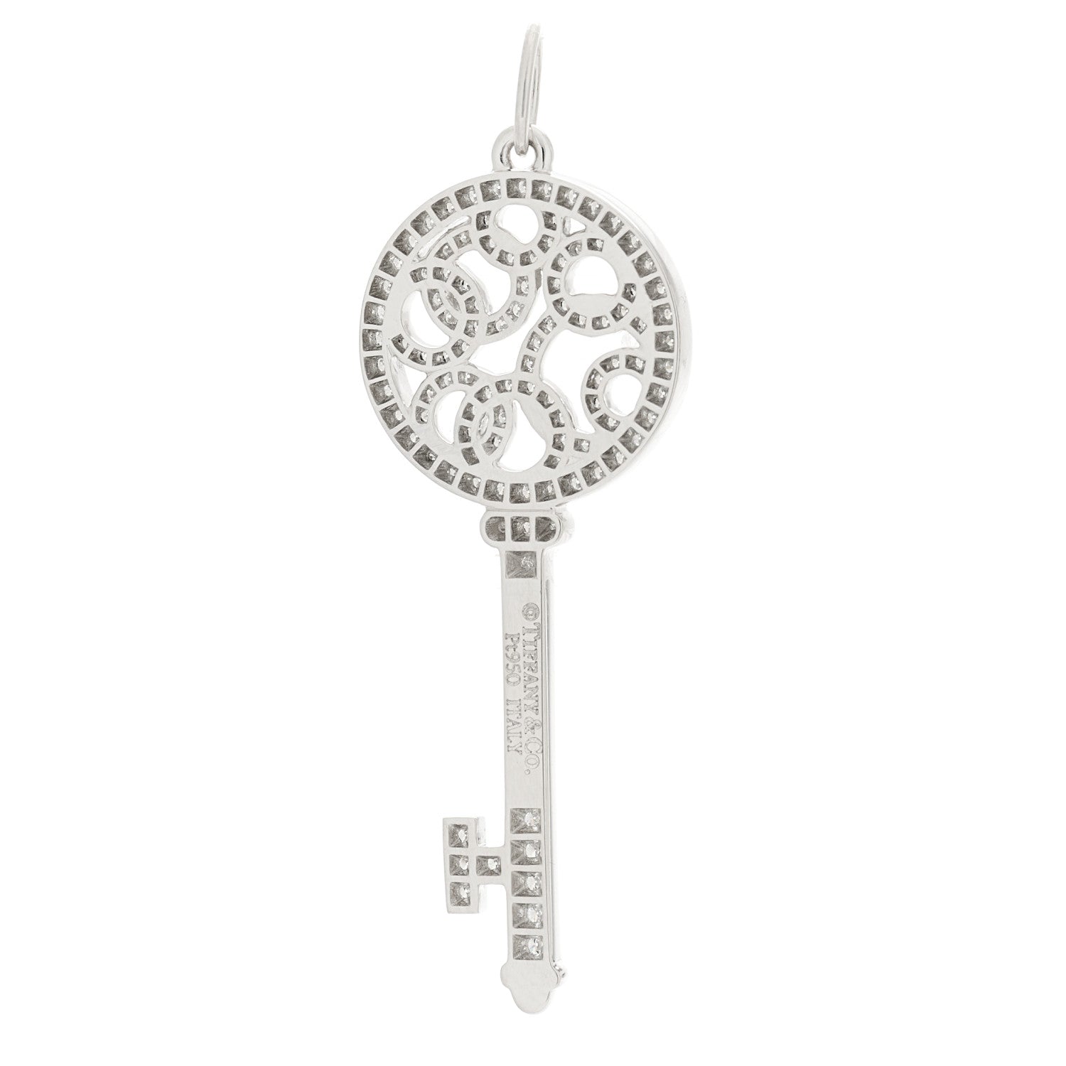 Tiffany Platinum Diamond Small Bubbles Key Pendant 3 of 4