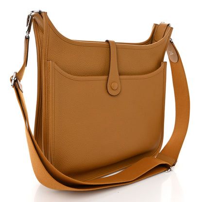 Hermes Taurillon Clemence Evelyne III PM Biscuit 3 of 11