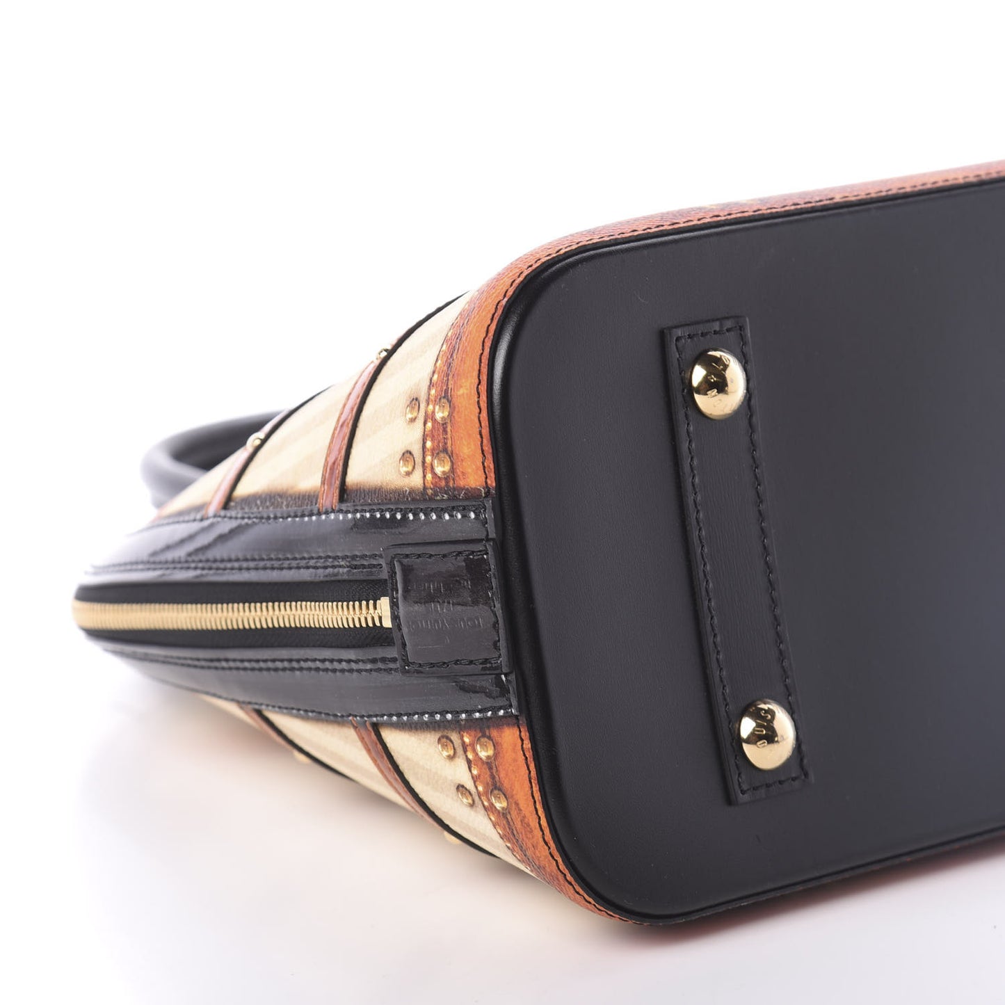 Transformed Canvas Patent Time Trunk Alma PM Beige