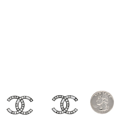 Chanel Baguette Crystal Pearl CC Bright Young Things Earrings Ruthenium 2 of 4