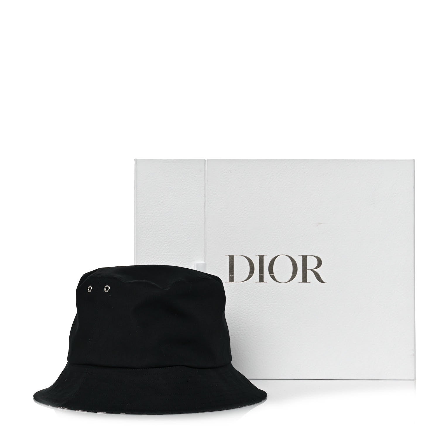 Christian Dior Oblique Reversible Teddy-D Brim Bucket Hat 58 Black 16 of 16