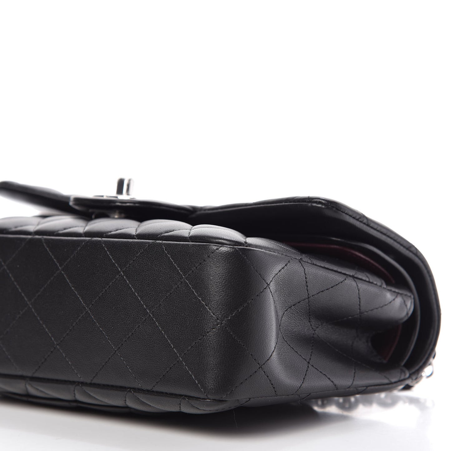 Lambskin Quilted Small Double Flap Black