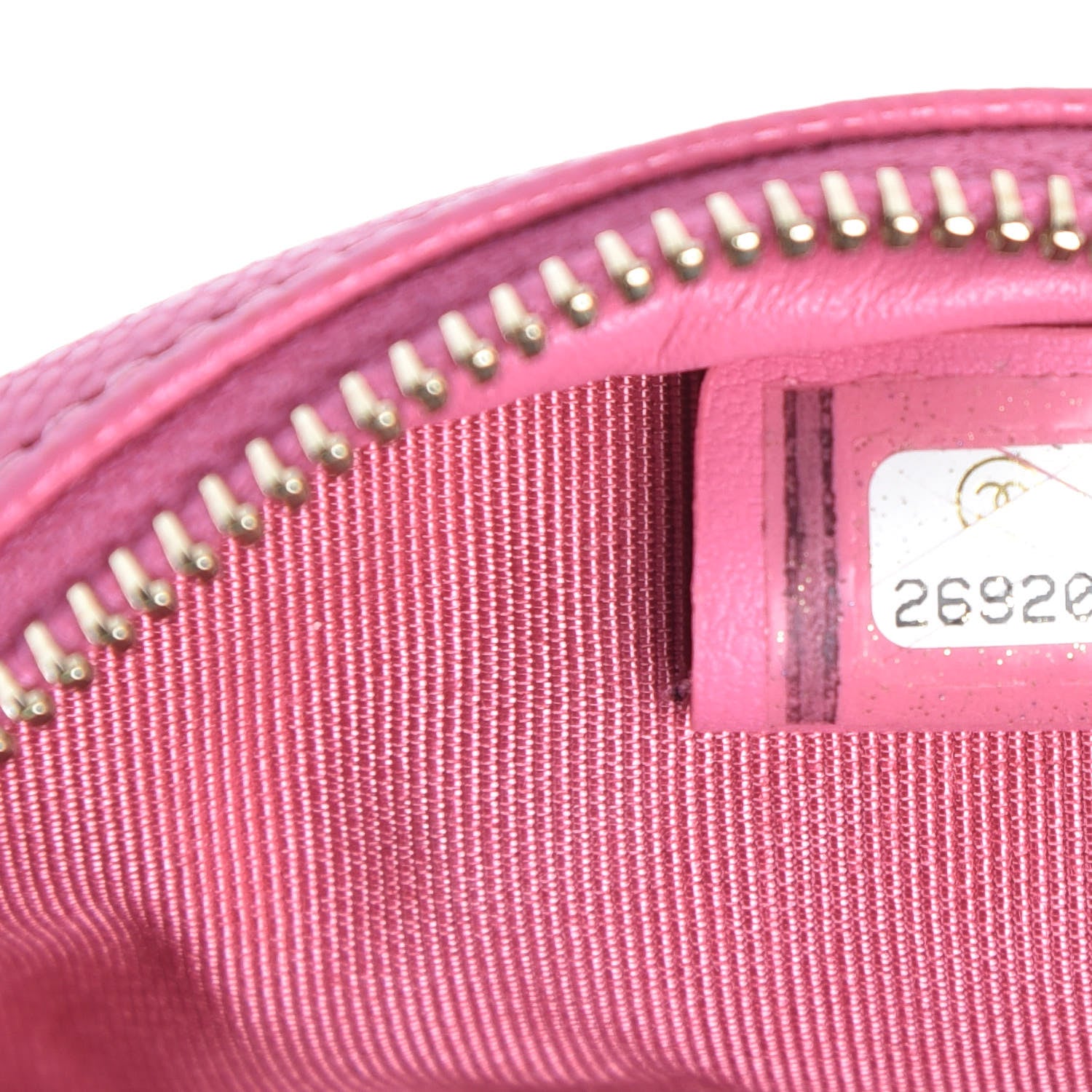 Chanel Iridescent Caviar Quilted Zip Around Classic Coin Purse Pink 6 of 8