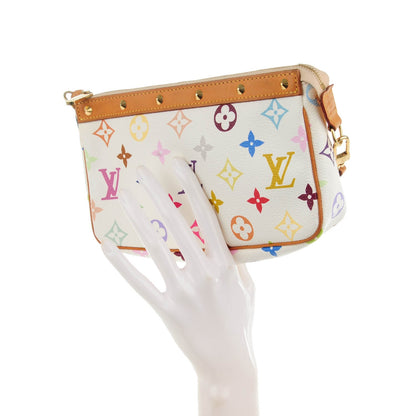 Louis Vuitton Monogram Multicolor Pochette Accessories White 2 of 8