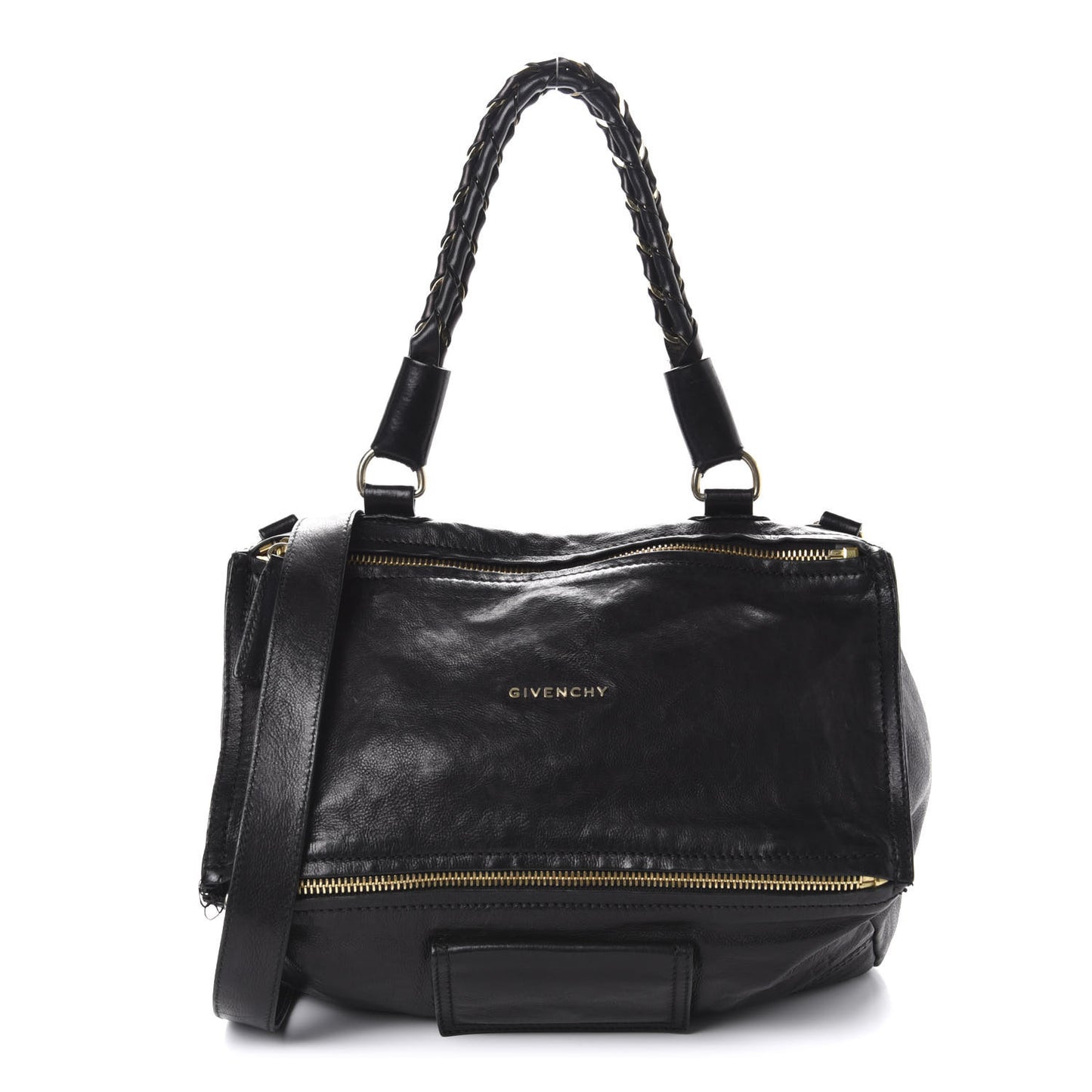 Calfskin Medium Braided Pandora Black