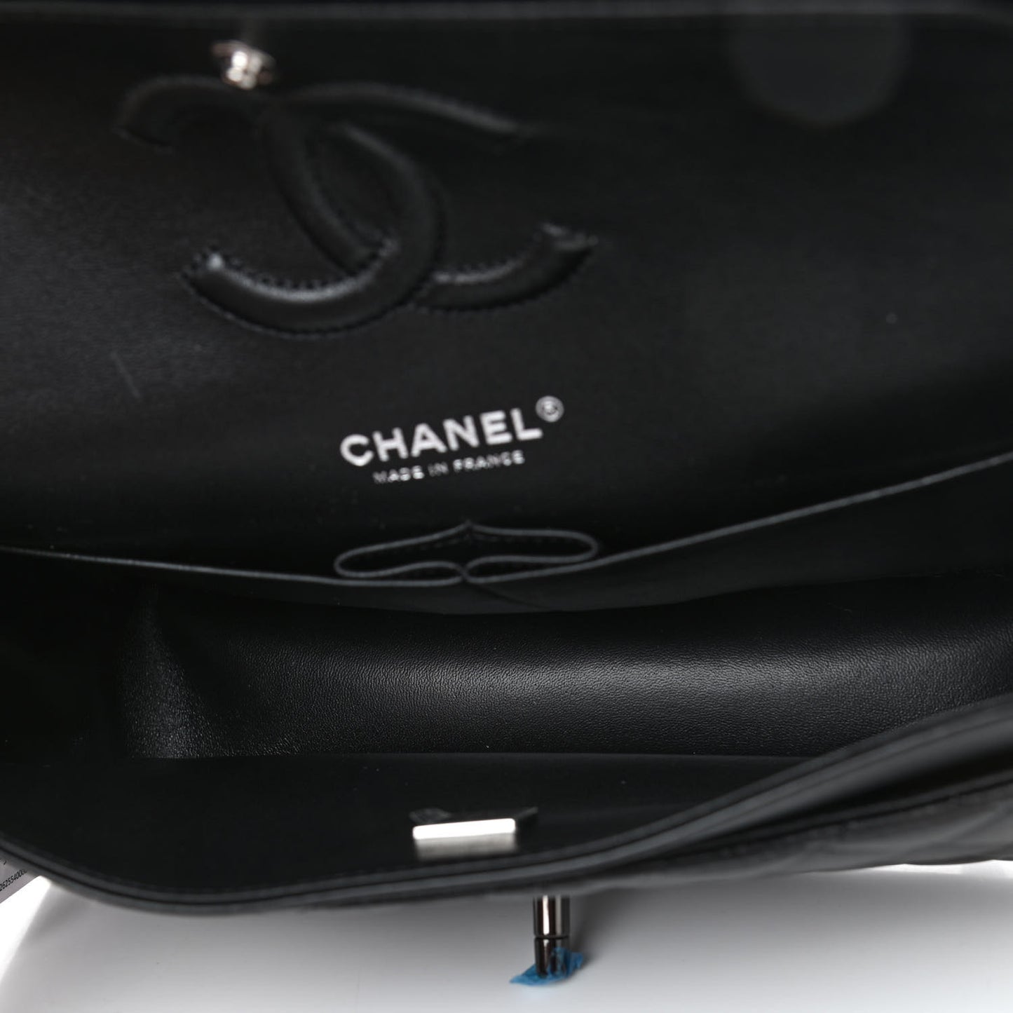Lambskin Quilted Medium Double Flap So Black