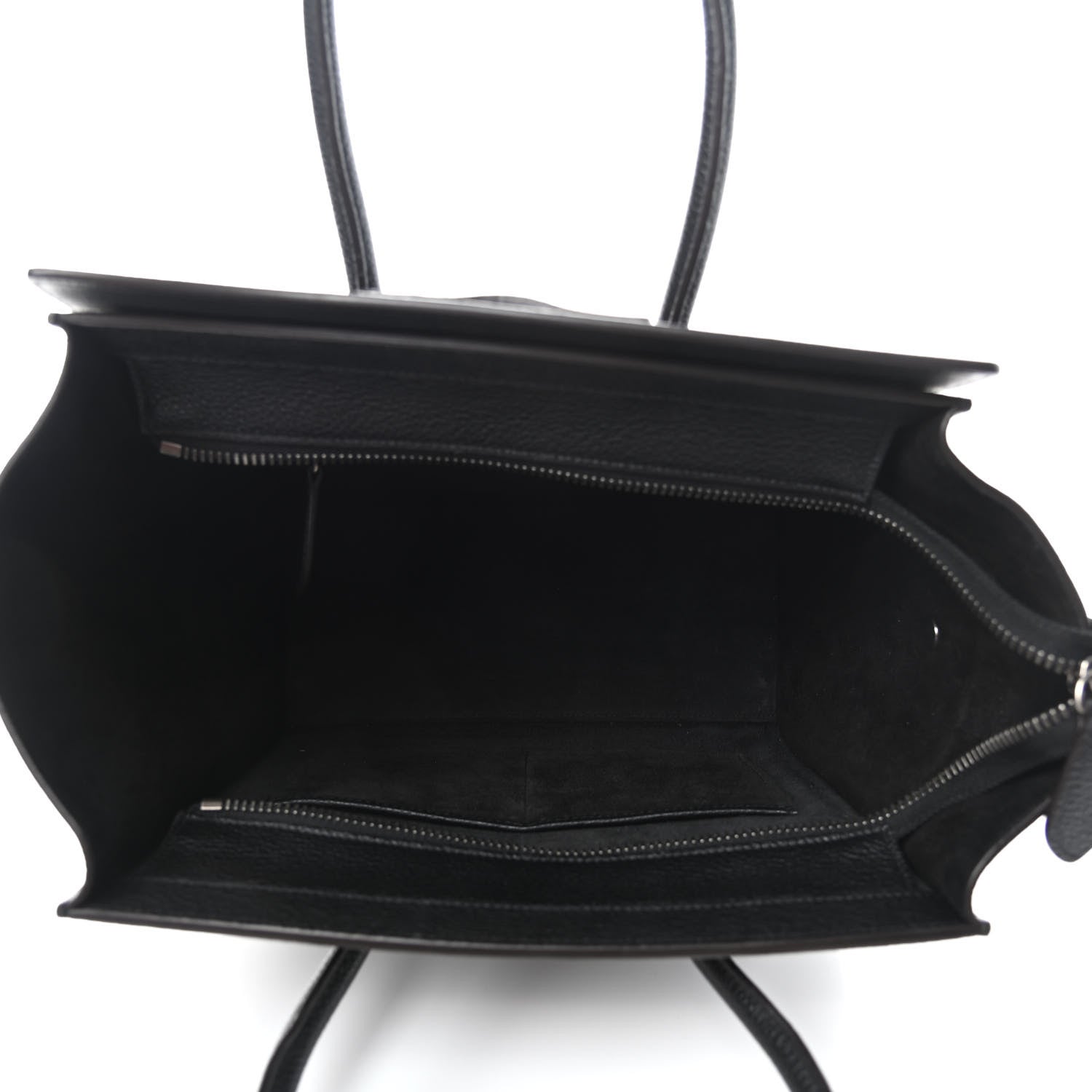 Celine Drummed Calfskin Micro Luggage Black 5 of 9
