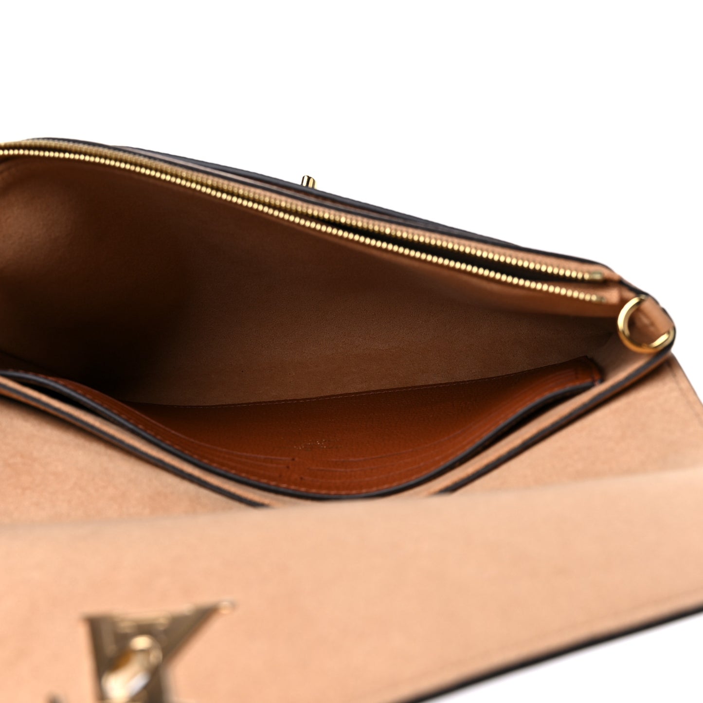 Soft Calfskin My Lockme Pochette Arizona Quartz Caramel