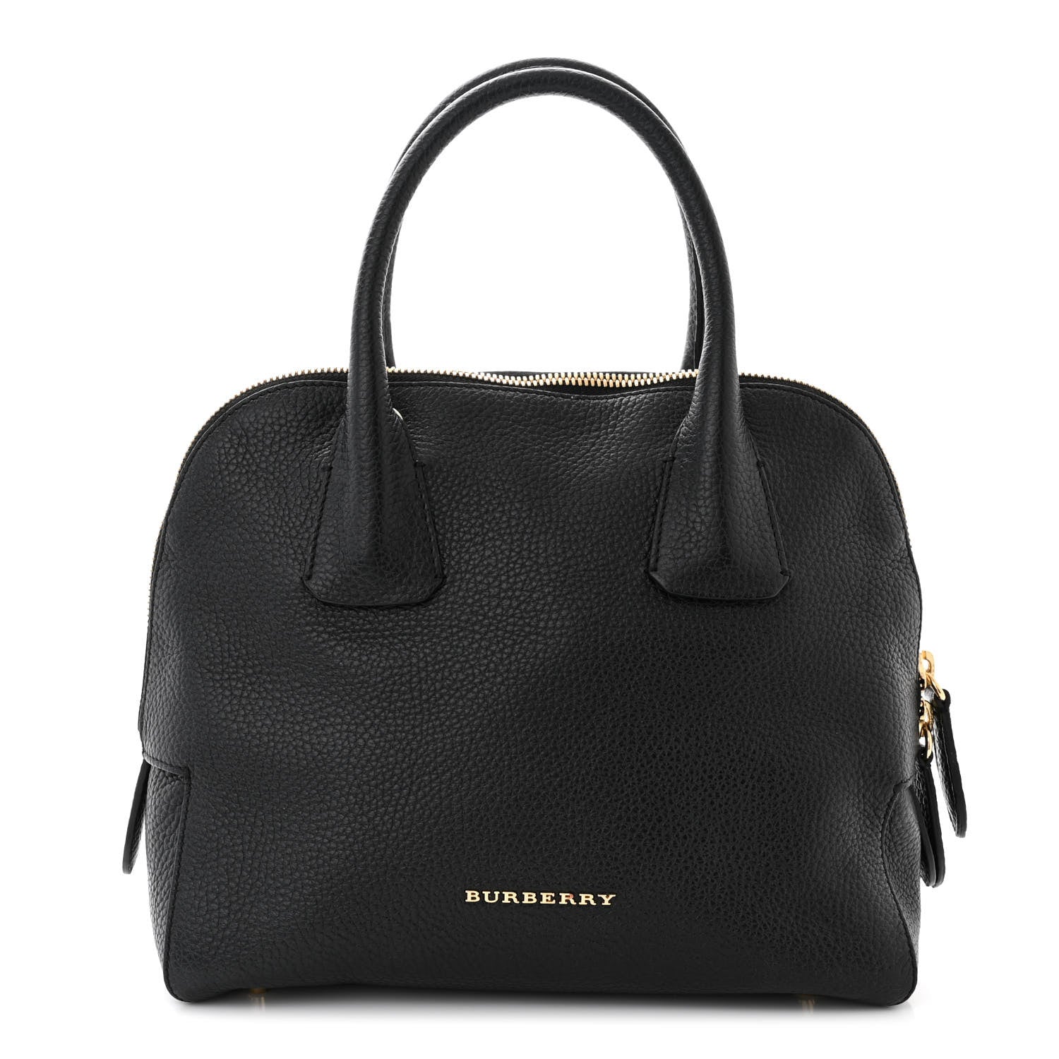 Burberry London Grainy Calfskin Small Greenwood Bowling Bag Black 1 of 15