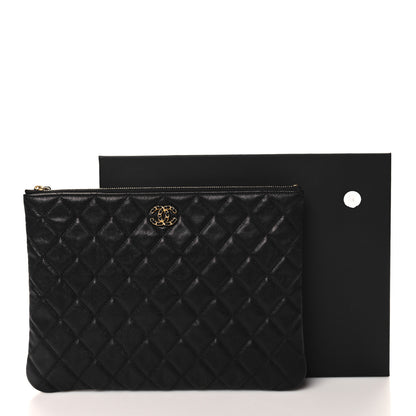 Chanel Lambskin Quilted Chanel 19 Medium Cosmetic Case Black 8 of 8