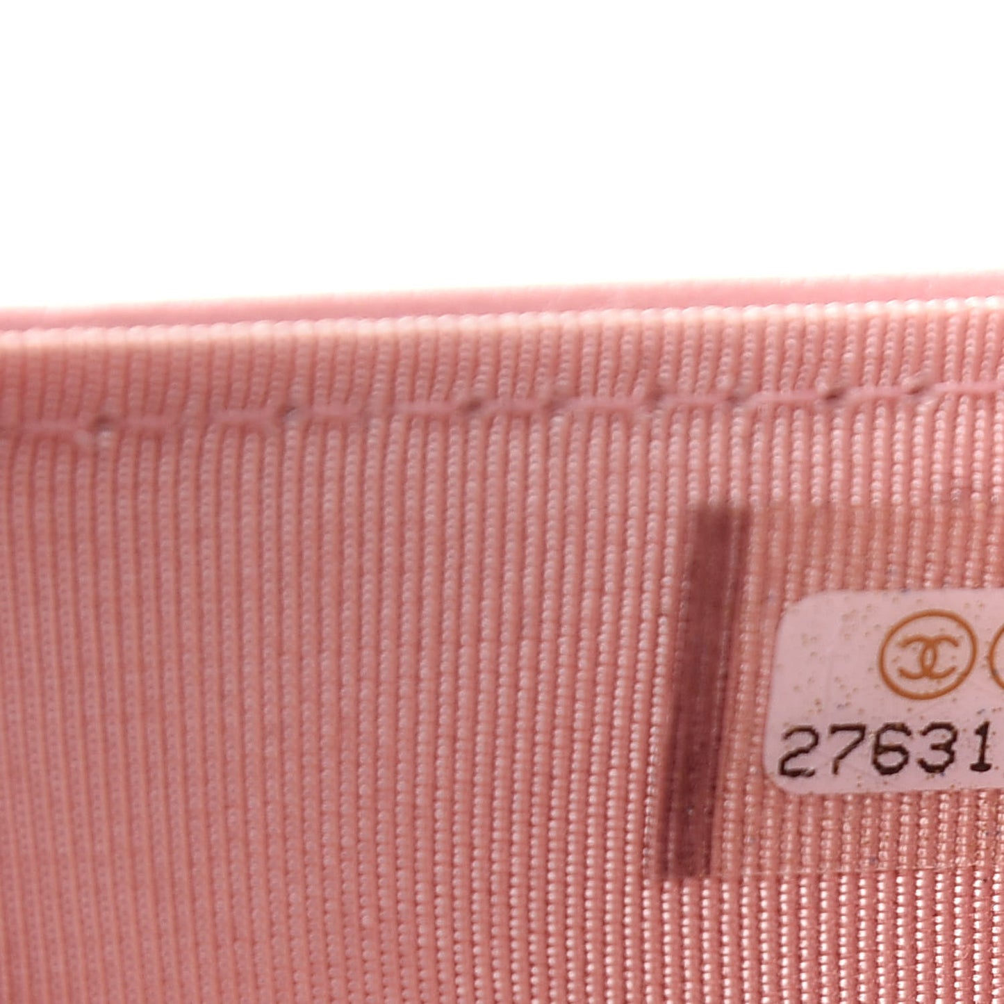 Iridescent Caviar Quilted Yen Wallet Rose Pink