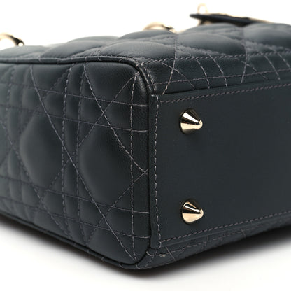 Christian Dior Lambskin Cannage Gradient Small My ABCDior Lady Dior Grey 8 of 9