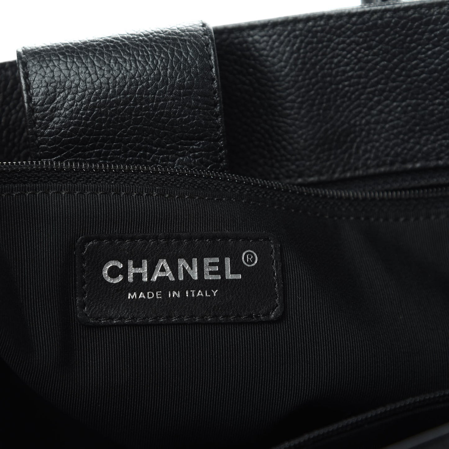 Calfskin Cerf Executive Shopper Tote Black