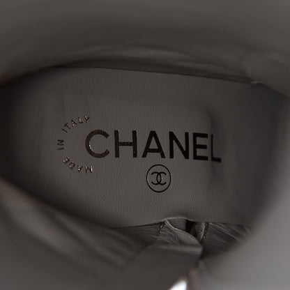 Chanel Suede Calfskin High Boots 38 Light Beige 6 of 10
