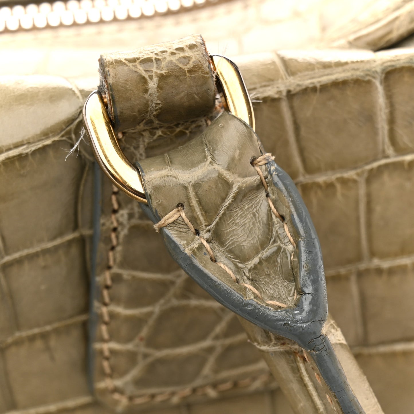 Crocodile Bauletto Bag Blue