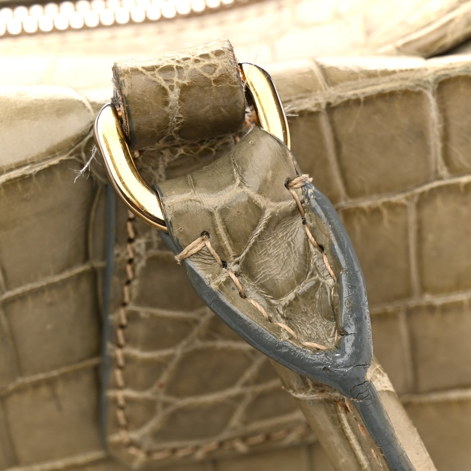 Prada Crocodile Bauletto Bag Blue 13 of 17