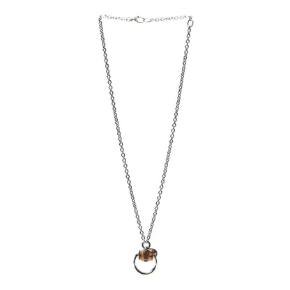 Gucci Sterling Silver Bamboo Horsebit Pendant Necklace 3 of 5