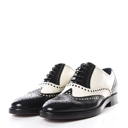 Christian Dior Calfskin Diorunit Oxford Flats 38.5 Black White 2 of 11