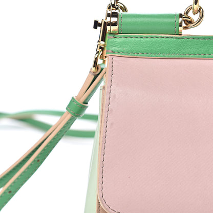 Dolce & Gabbana Dauphine Mini Miss Sicily Satchel Pink Green 13 of 21
