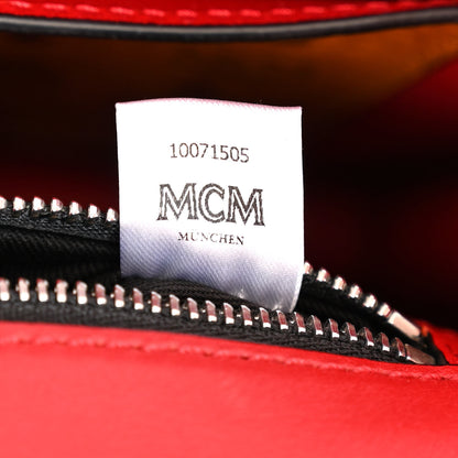 MCM Lambskin Diamond Disco Flap Crossbody Bag Black 9 of 14