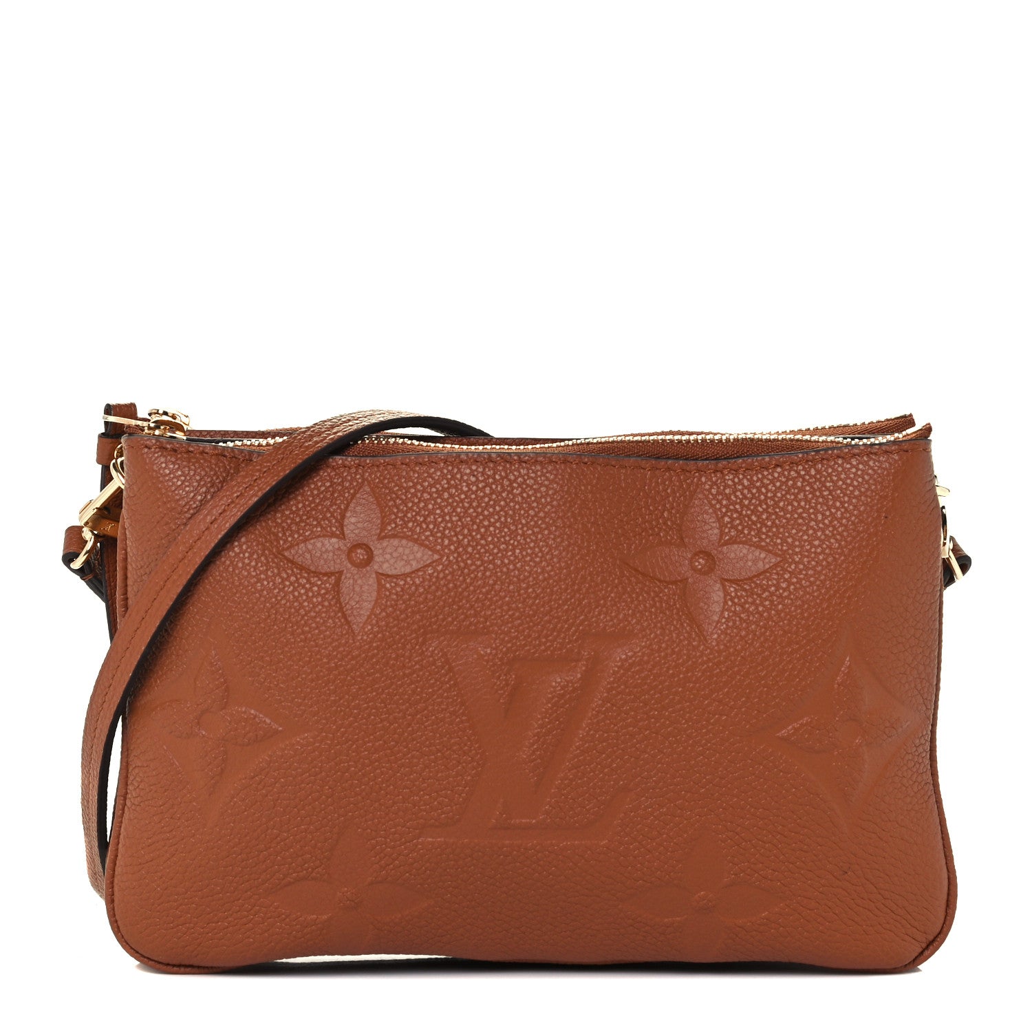 Louis Vuitton Empreinte Monogram Giant Double Zip Pochette Caramel 1 of 10
