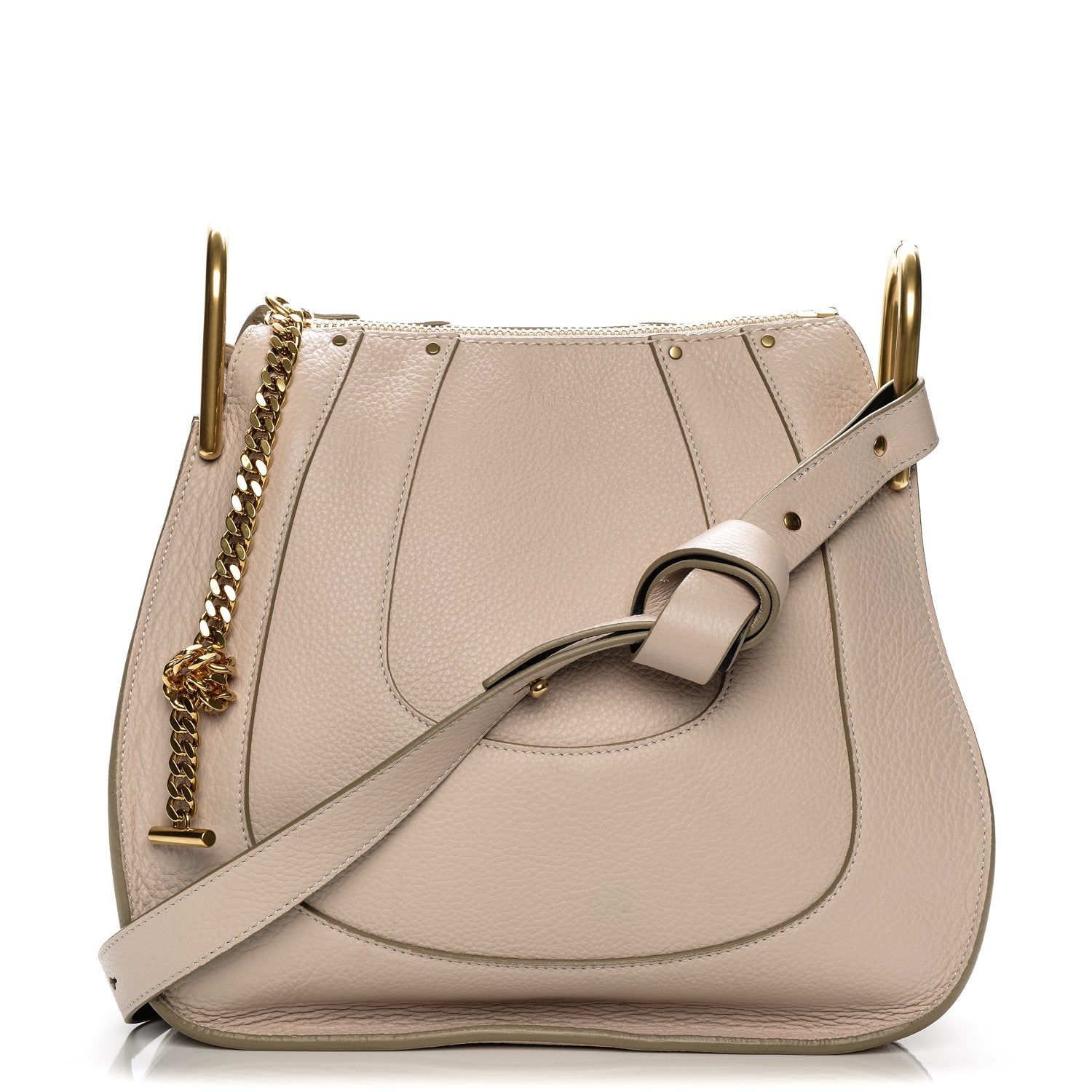 Chloe Grained Calfskin Small Hayley Hobo Abstract White 1 of 9