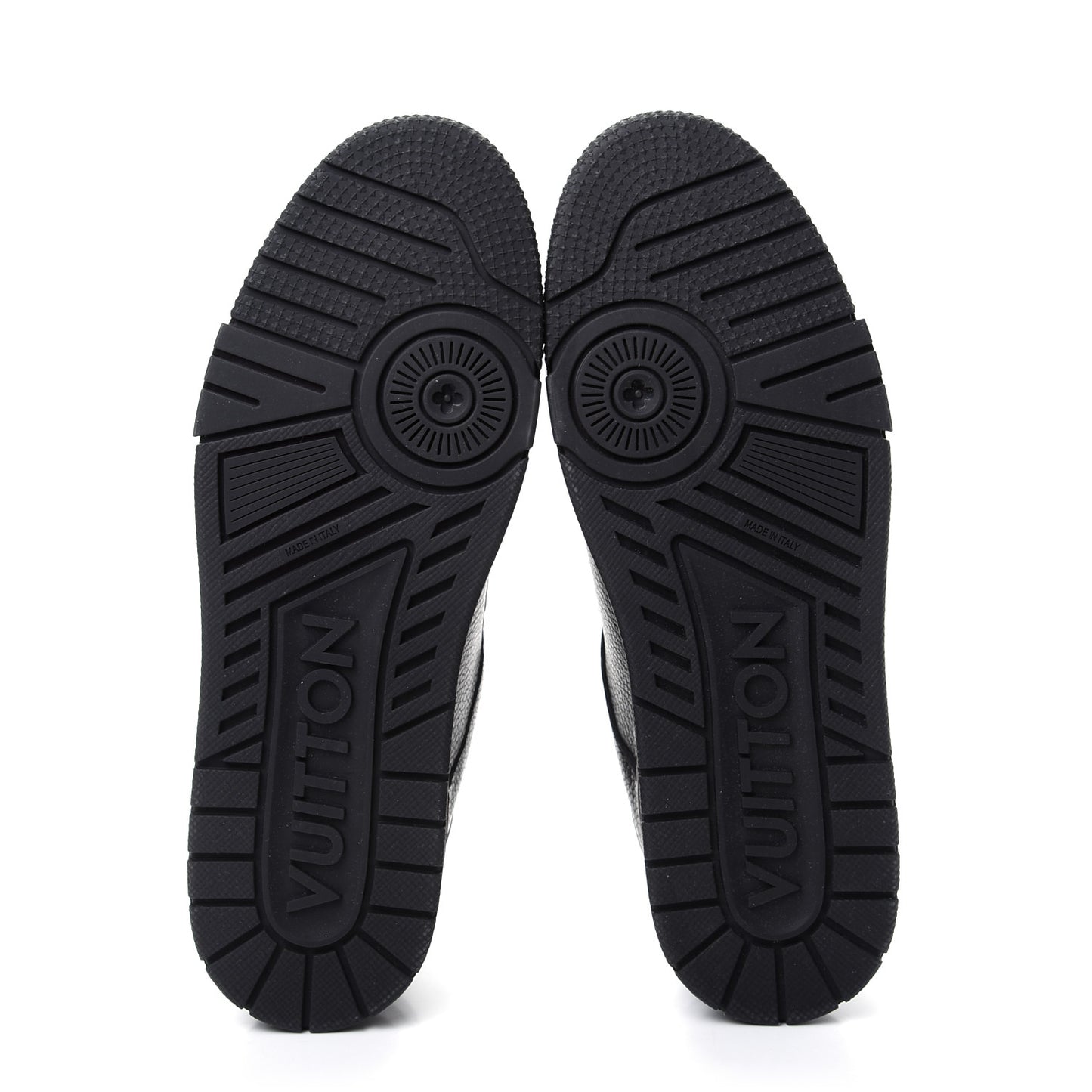 Calfskin Mens LV Trainer Sneaker 8 Black