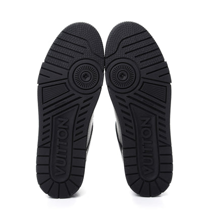 Louis Vuitton Calfskin Mens LV Trainer Sneaker 8 Black 4 of 9