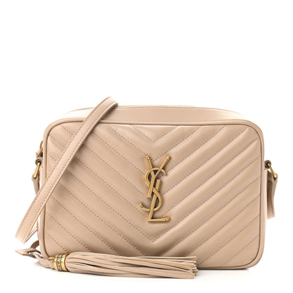 Saint Laurent Calfskin Matelasse Monogram Lou Camera Bag Dark Latte 1 of 10