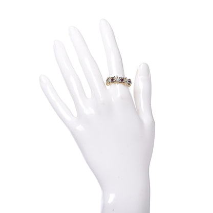 Tiffany 18K Yellow Gold Platinum Diamond Ruby Schlumberger Sixteen Stone Ring 54 6.75 2 of 5
