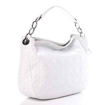 Christian Dior Lambskin Cannage Medium Dior Soft Hobo White 3 of 9