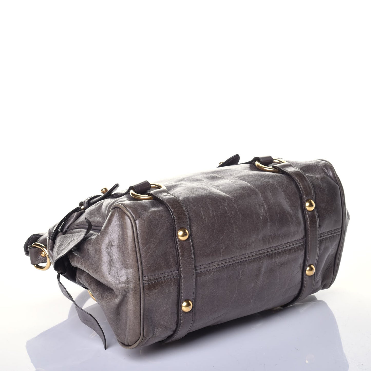 Vitello Lux Mini Bow Bag Fumo
