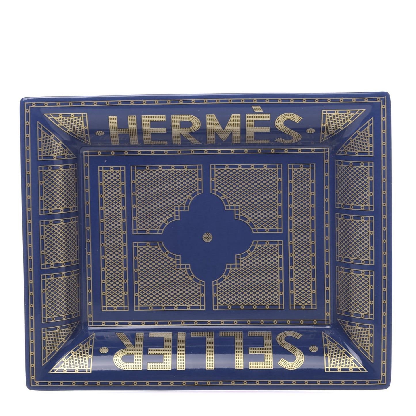 Porcelain Sellier Change Tray Bleu Roi
