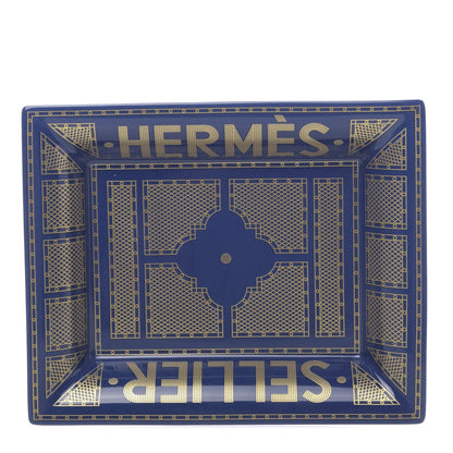 Hermes Porcelain Sellier Change Tray Bleu Roi 1 of 6