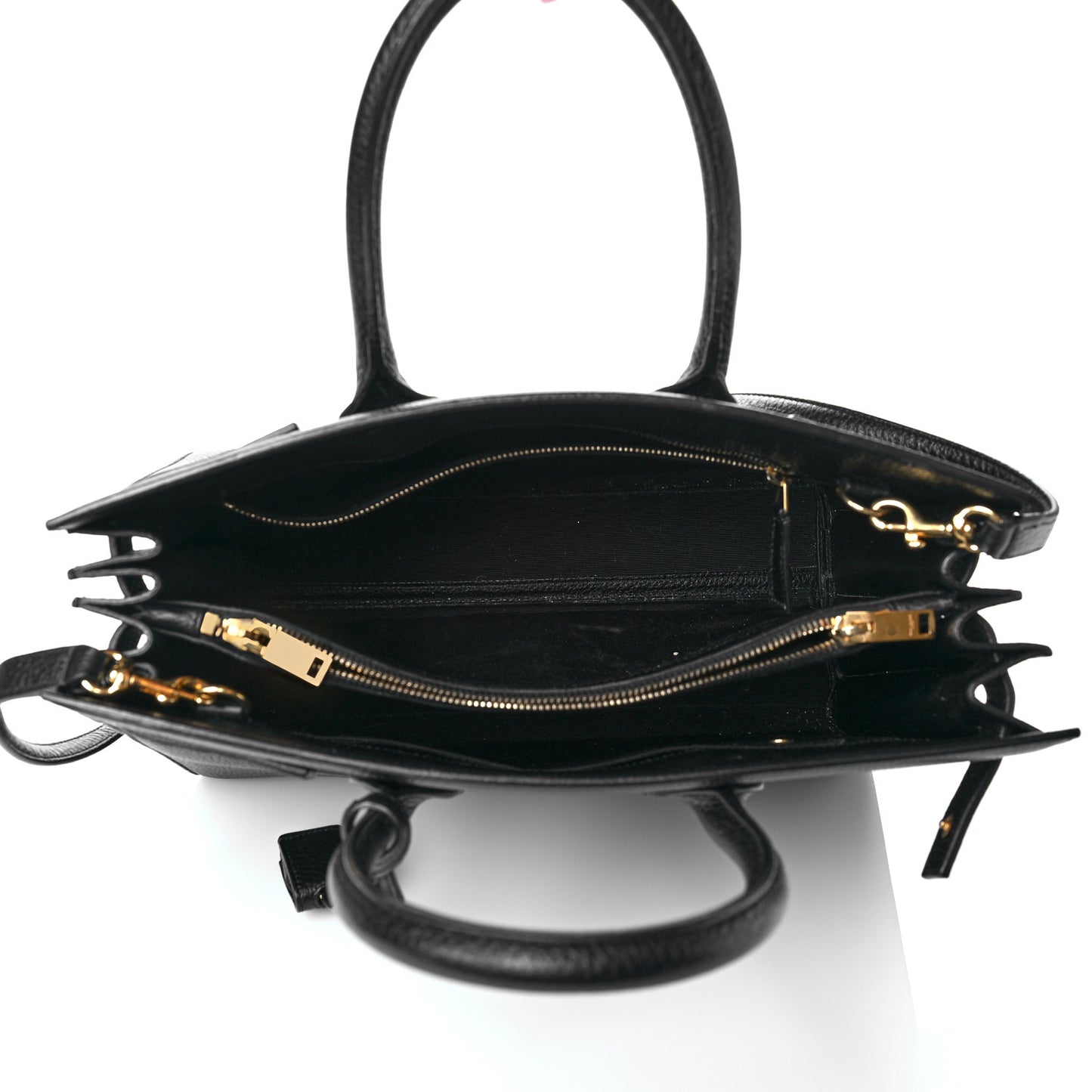 Grained Calfskin Small Sac De Jour Black