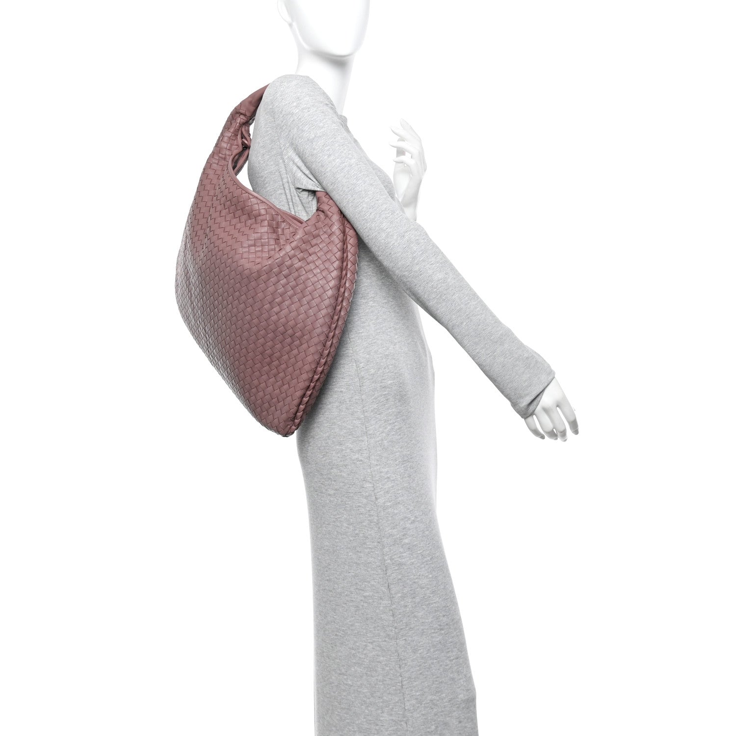 Bottega Veneta Nappa Intrecciato Large Veneta Hobo Mallow 2 of 12