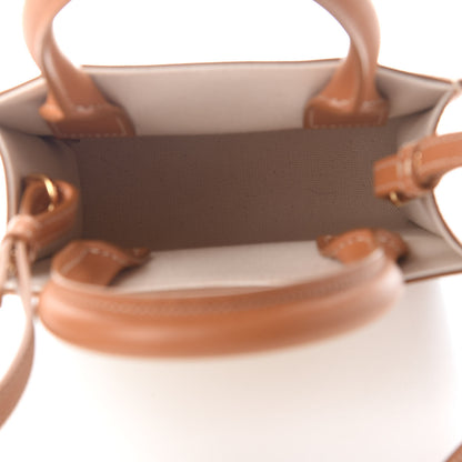 Celine Canvas Calfskin Mini Vertical Cabas Natural Tan 5 of 7