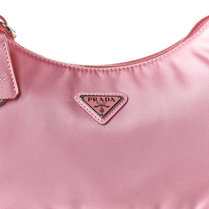 Prada Tessuto Nylon Saffiano Mini Re-Edition 2000 Bag Rosa 14 of 15