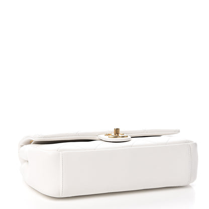 Chanel Lambskin A Real Catch Flap Bag White 3 of 13