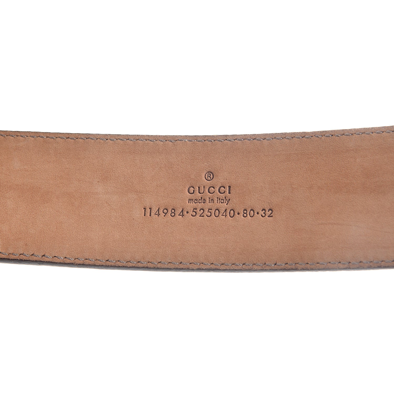 Gucci Calfskin Web Interlocking G Belt 80 32 White 5 of 5
