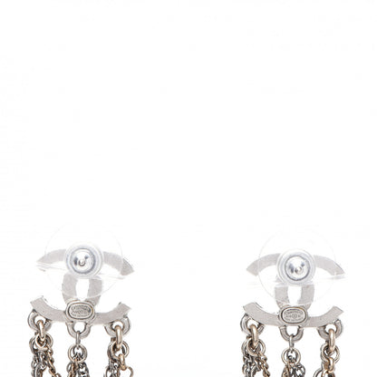 Chanel Pearl CC Chain Drop Earrings Light Gold Pearly White 3 of 5