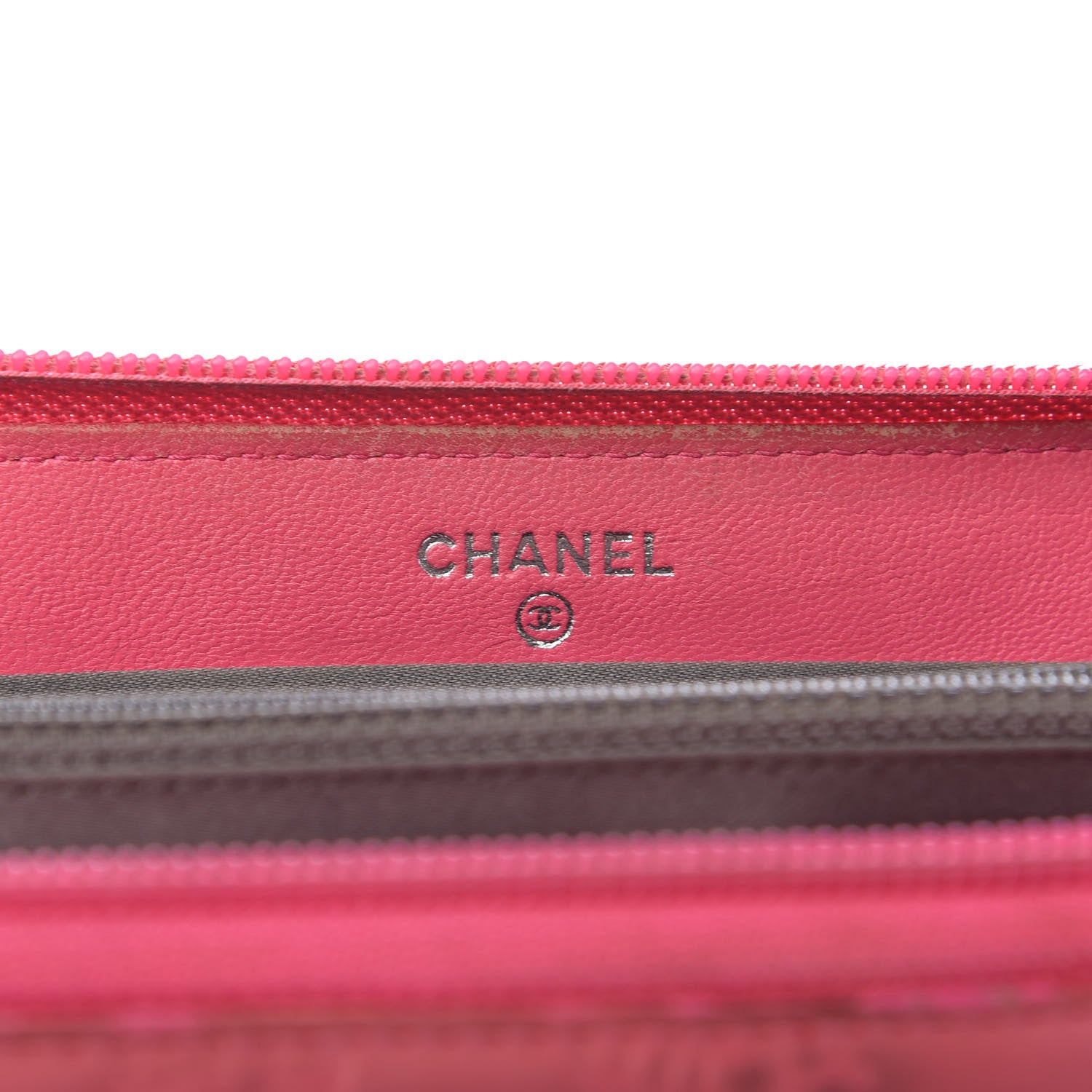 Chanel Patent Calfskin Lucky Symbols Zip Around Wallet Fuchsia 6 of 11