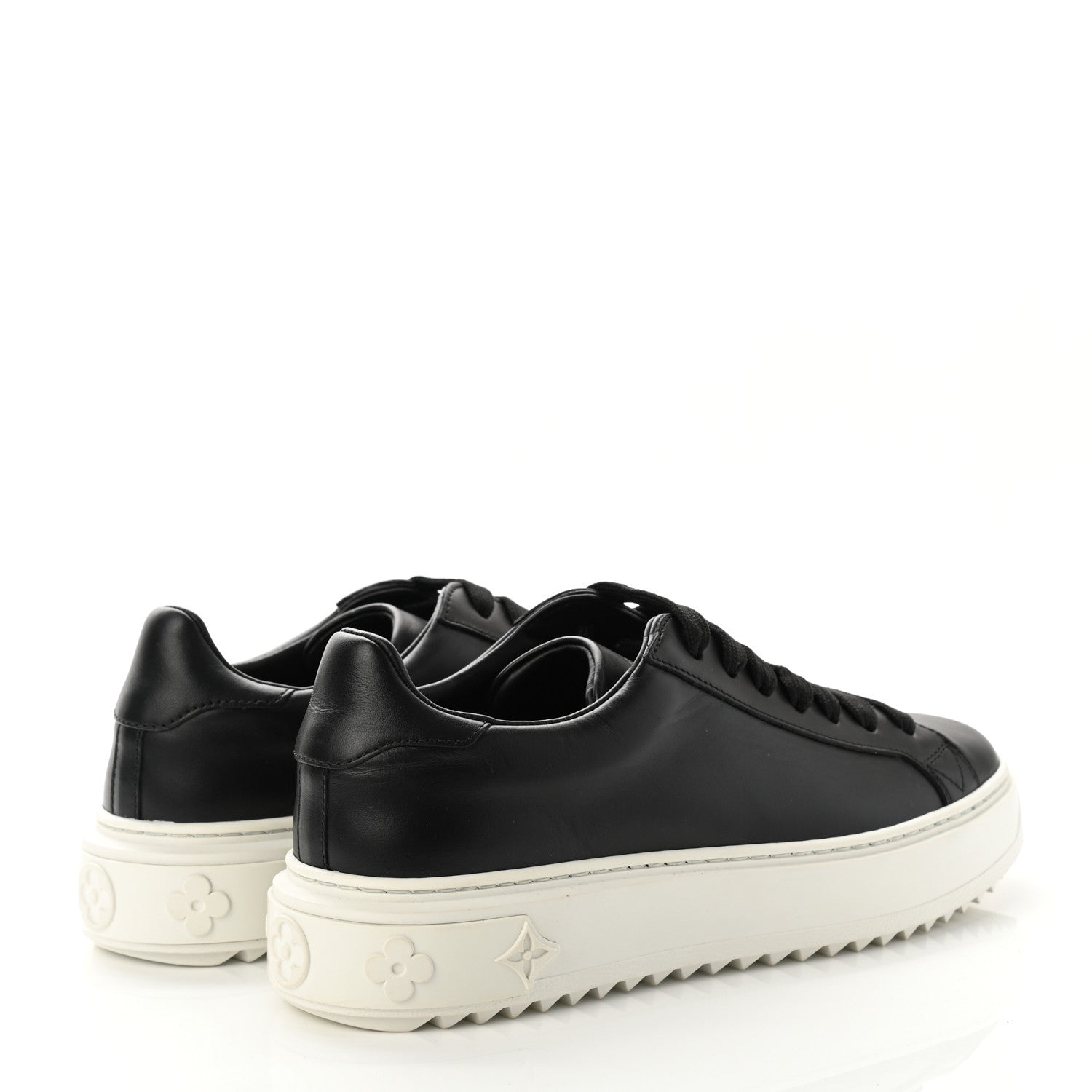 Louis Vuitton Calfskin Time Out Sneakers 37 Black 4 of 8