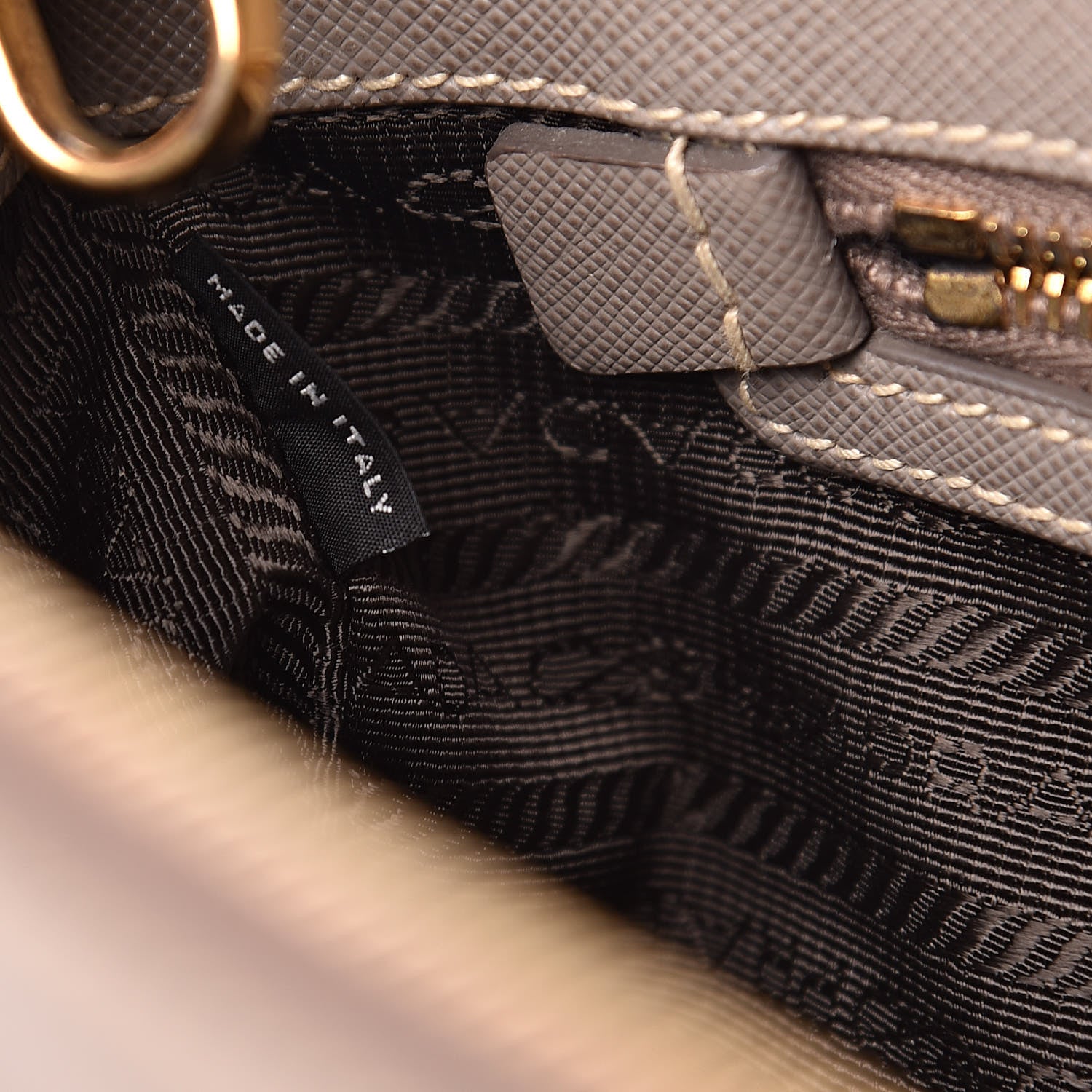 Prada Saffiano Small Galleria Double Zip Tote Argilla 7 of 17