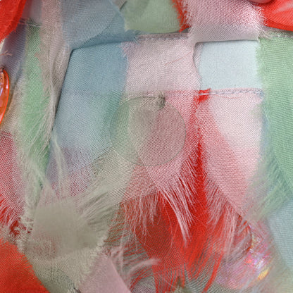 Fendi Nappa Organza Feather Mini Peekaboo Iconic Satchel Blue Multicolor 11 of 12