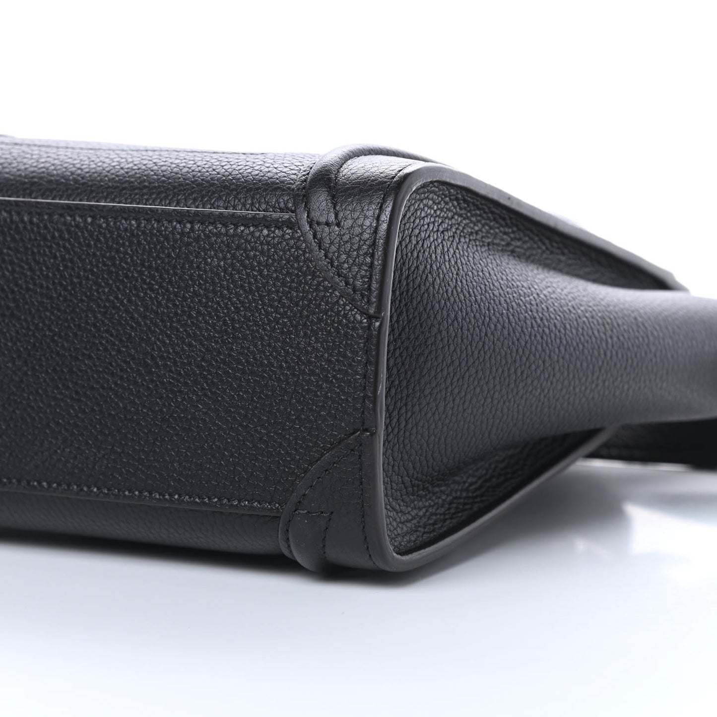 Drummed Calfskin Nano Luggage Black