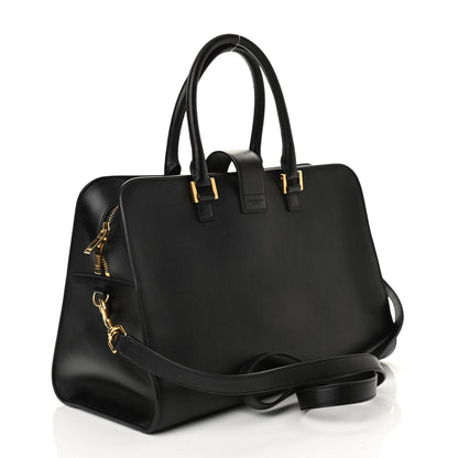 Saint Laurent Smooth Calfskin Medium Monogram Cabas Black 3 of 9