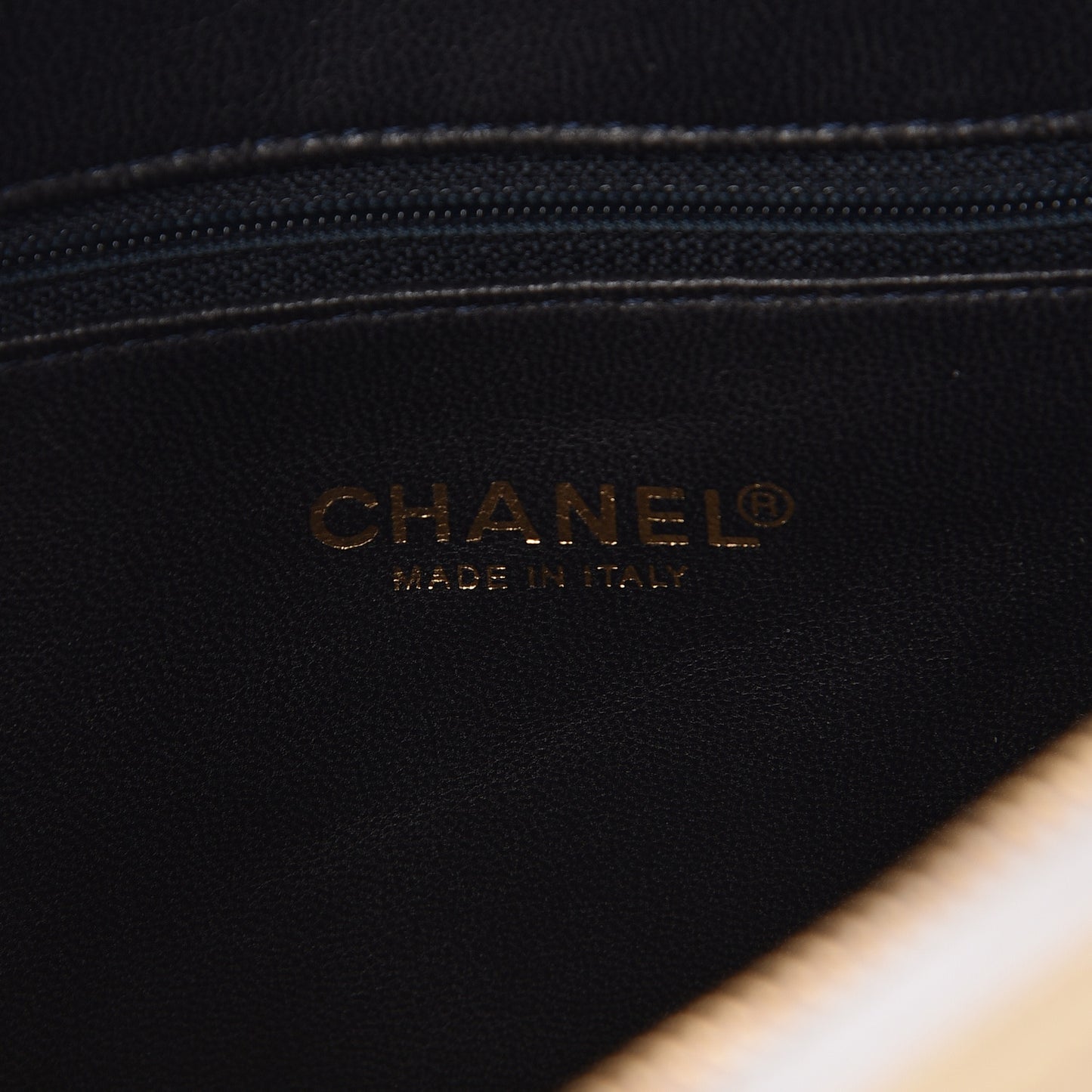 Patent Jersey Quilted Bowler Navy Blue