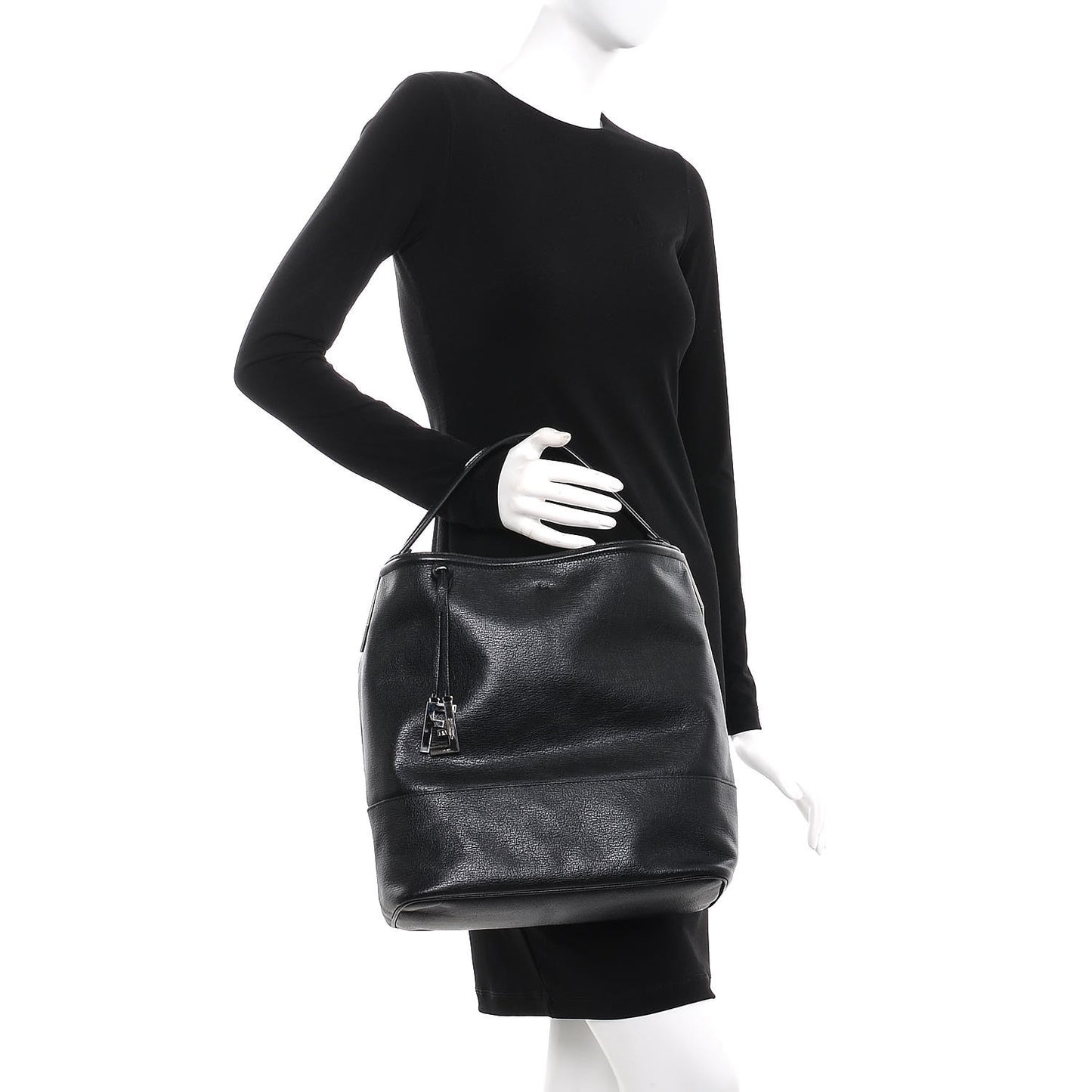 Calfskin 2Jours Bucket Bag Black